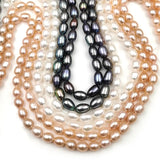 Pink Oval Freshwater Pearl Beads Strand for DIY Jewelry