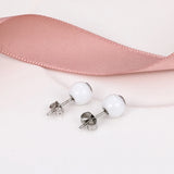 Pink Geometric Ceramic Earrings Christmas Gift