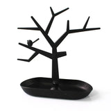Pink Rose Red Deer Jewelry Set with Storage Display Stand Tray Tree