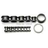 Pulley 2 colors titanium steel Punk Men Screw Back pierced earrings
