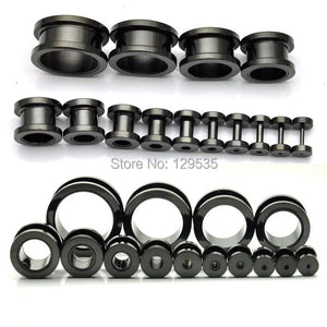 Pulley 2 colors titanium steel Punk Men Screw Back pierced earrings