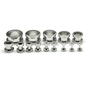 Pulley 2 colors titanium steel Punk Men Screw Back pierced earrings