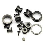 Pulley 2 colors titanium steel Punk Men Screw Back pierced earrings