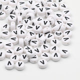 Round Acrylic Letter Beads A-Z Alphabet Spacer Beads Jewelry Making DIY