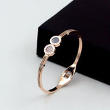 Black/White Shell Bangle Crystal Roman Numerals Bracelet Love Cuff Bangle