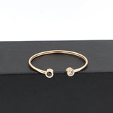 Black/White Shell Bangle Crystal Roman Numerals Bracelet Love Cuff Bangle B026