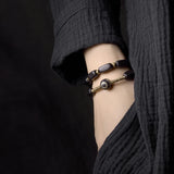 Ethnic Copper Multilayer Bracelet Anti-Evil Eye Nepal Jewelry OM Bangle