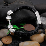 Vintage Dumbbell Leather Bracelet for Men