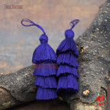 Yellow Purple Pure Color Pendant Tassel 4 Layers 3.3 inch