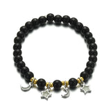 Agate Crystal Elastic Bracelet with Star Design
