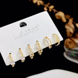 Geometric Earrings Set Checkerboard Micro and Niche Ear Buckle 2