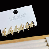Geometric Earrings Set Checkerboard Micro and Niche Ear Buckle 2