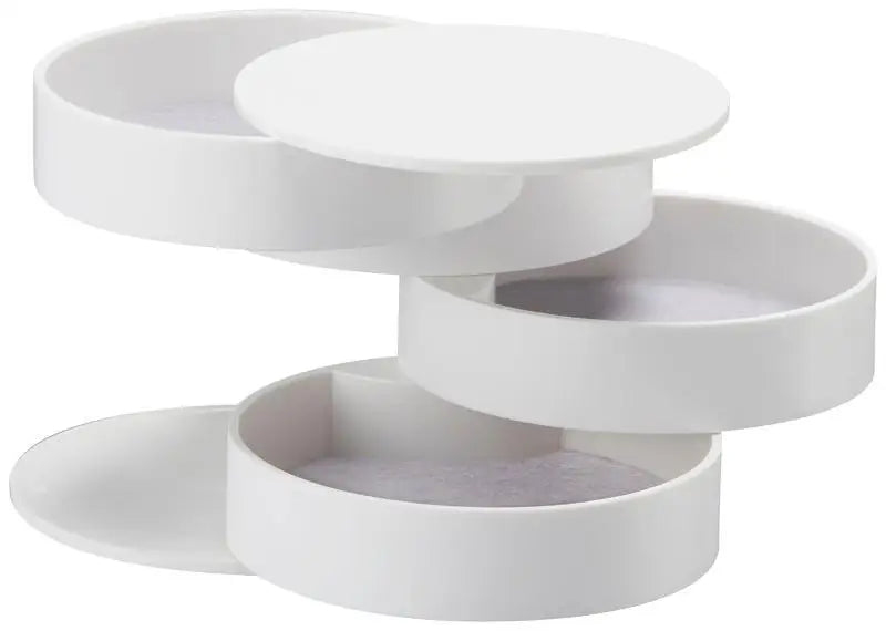 High Spec Resin Rotating Jewelry Box 4-layer Storage