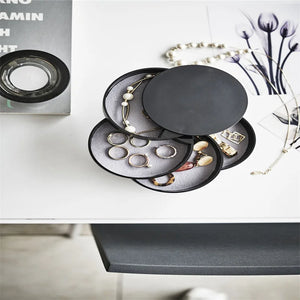 High Spec Resin Rotating Jewelry Box 4-layer Storage