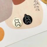 DIY Jewelry Material - Fragrance Wind Spray Paint Bow Bear Pendant