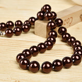 Bead Candy Jewelry Glossy Pearl Necklace Earrings Set