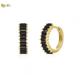 Zircon Sterling Silver Hoop Earrings Women Jewelry