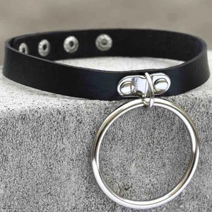 Leather Goth Choker Punk Harajuku Collar Gothic Necklace Grunge Chocker