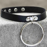 Leather Goth Choker Punk Harajuku Collar Gothic Necklace Grunge Chocker