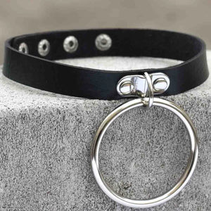 Leather Goth Choker Punk Harajuku Collar Gothic Necklace Grunge Chocker
