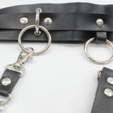 Leather Goth Choker Necklace for Women Punk Nightclub Party