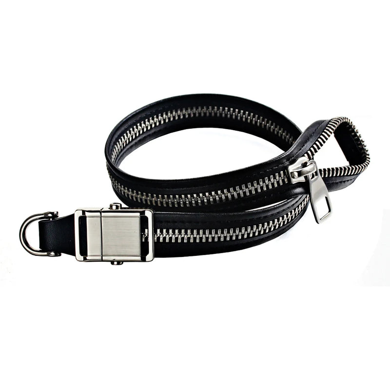 Leather Zipper Neck Strap Key Card Holder