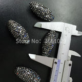 Oval Rhinestone Beads for DIY Jewelry Making
