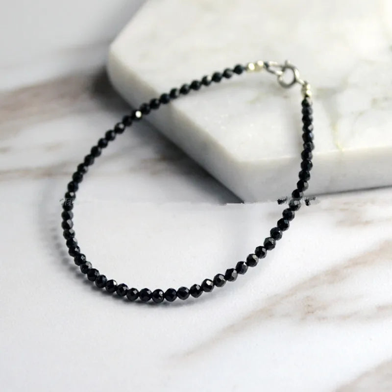 Spinel Round Faceted Bracelet 7.5inch Natural Gemstone