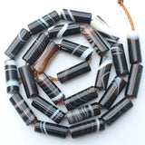 Stripe Agate Tube Beads 6-30mm 15in Strand for Jewelry Making