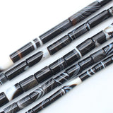 Stripe Agate Tube Beads 6-30mm 15in Strand for Jewelry Making