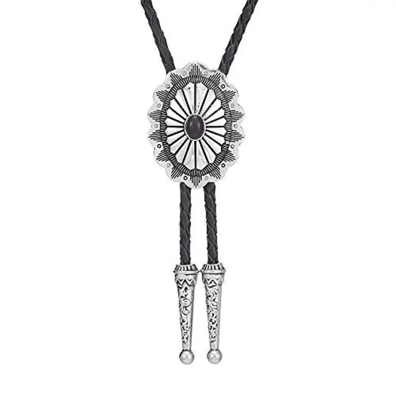 Sun Stone Bolo Tie Western Cowboy Cowgirl Necktie