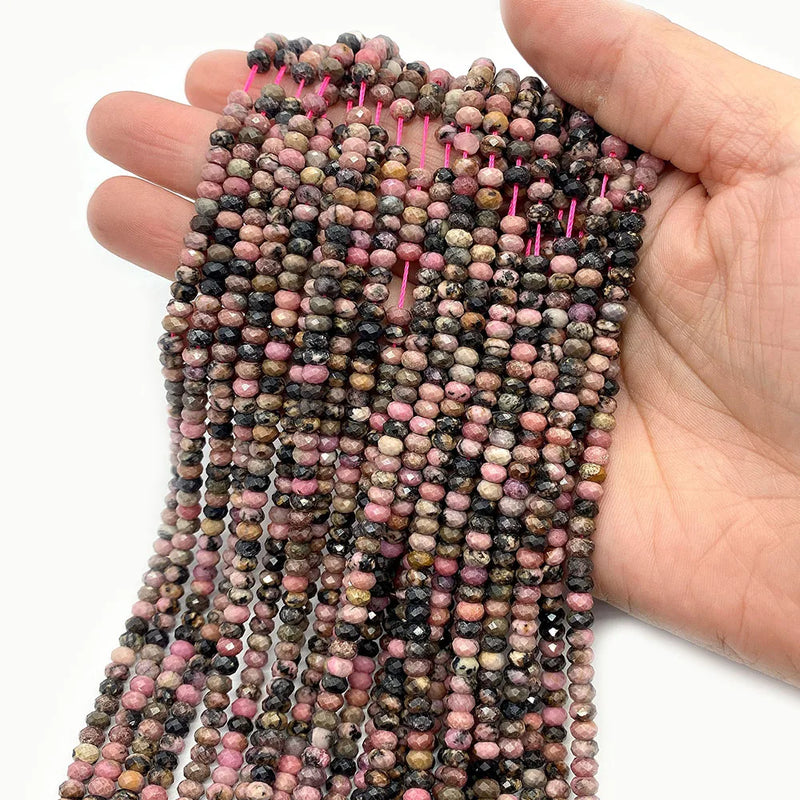 Red Pattern Spacer Beads Natural Stone 2x3 3x4 5x6mm Bulk DIY Jewelry