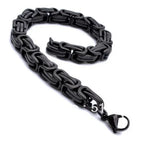 Stainless Steel Byzantine Chain Bracelet 8.5mm, 9''