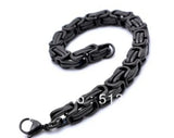 Stainless Steel Byzantine Chain Bracelet 8.5mm, 9''