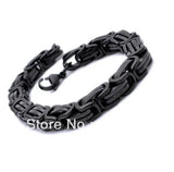 Stainless Steel Byzantine Chain Bracelet 8.5mm, 9''