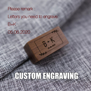Custom Rustic Wedding Wood Ring Box - Names & Date