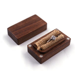 Custom Rustic Wedding Wood Ring Box - Names & Date
