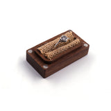 Custom Rustic Wedding Wood Ring Box - Names & Date
