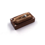 Custom Rustic Wedding Wood Ring Box - Names & Date