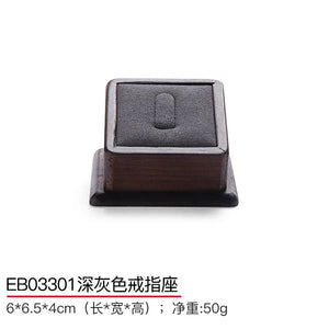 Walnut Jewelry Display Stand Ring Shelf Counter
