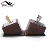 Walnut Jewelry Display Stand Ring Shelf Counter Props
