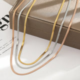 Snake Chain Stainless Steel Necklaces Unisex Men Choker 2/3/4/5mm Herringbone
