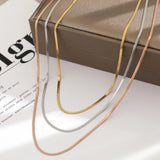 Snake Chain Stainless Steel Necklaces Unisex Men Choker 2/3/4/5mm Herringbone