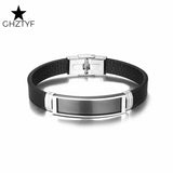 Steel Leather Bracelet High Stainless Steel Cuff Bracelets Unisex Jewelry