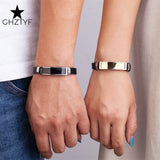 Steel Leather Bracelet High Stainless Steel Cuff Bracelets Unisex Jewelry