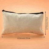 Canvas DIY Craft Zipper Bags Pouches Pencil Case for Makeup Cosmetic Toiletry