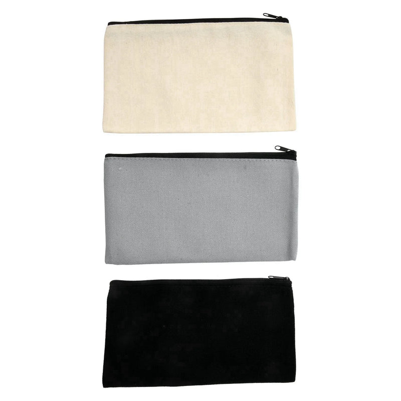 Canvas DIY Craft Zipper Bags Pouches Pencil Case for Makeup Cosmetic Toiletry