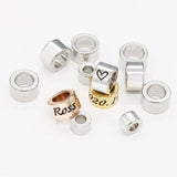 Customizable Engrave Name Stainless Steel Charms Beads for Bracelet