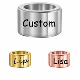 Customizable Engrave Name Stainless Steel Charms Beads for Bracelet