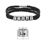 Customizable Engrave Name Stainless Steel Charms Beads for Bracelet